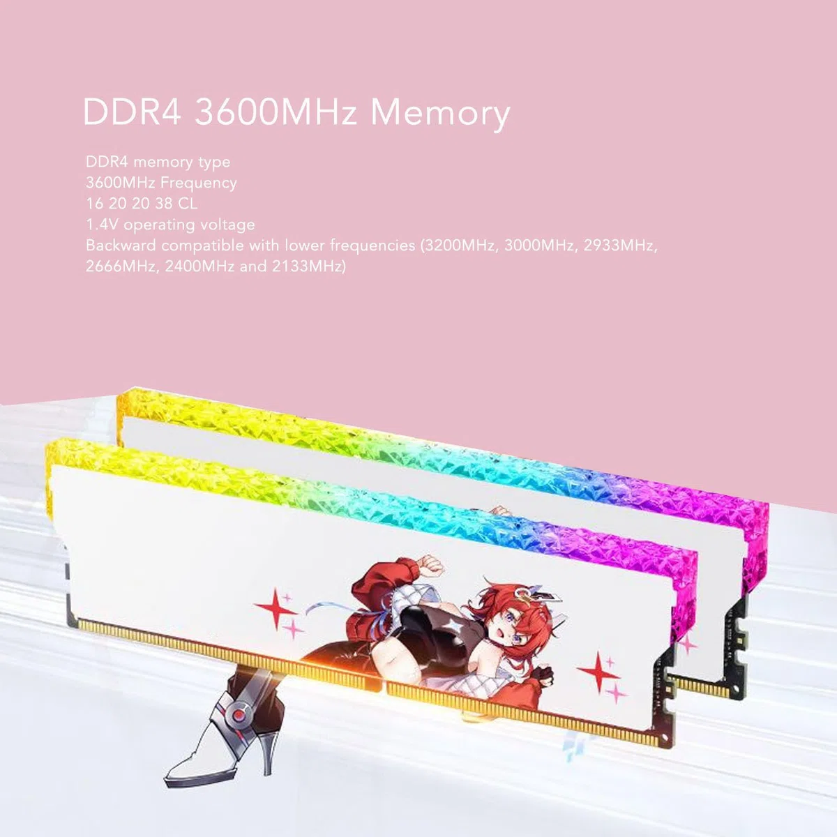 Pamięć Komputera do Gier DDR4 3600 MHz CL16, XMP 2.0 Przetaktowywanie Jednym Kliknięciem, Wysoka prędkość 1,35 V, Aluminiowe Odprowadzanie Ciepła, moduł Pamięci RAM do Komputerów (32 GB
