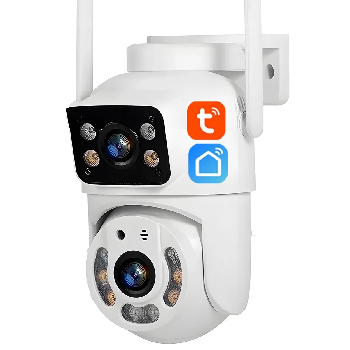 Kamera IP Tuya WIFI 5MP + 5MP z podwójnym obiektywem, kamera bezpieczeństwa z noktowizorem, zewnętrzna kamera PTZ, automatyczne śledzenie, dwukierunkowa rozmowa, monitoring wideo,Camera