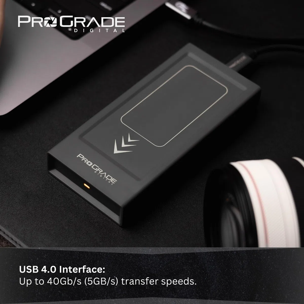 Dysk zewnętrzny SSD ProGrade Digital Professional 4TB v2 USB 4.0, stała prędkość transferu 2500 MB/s (PG10)
