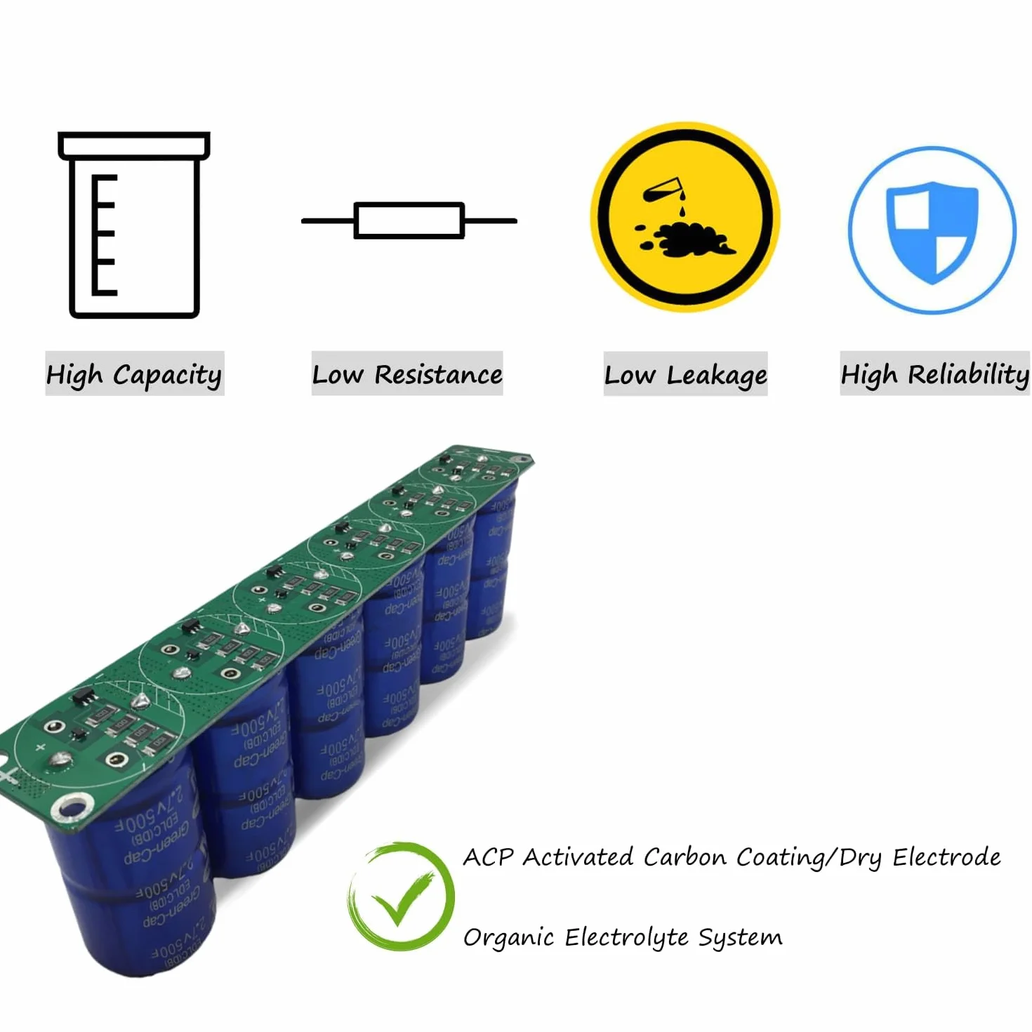 Super Farad Capacitor 16V 83F Low ESR Kondensator do rozrusznika samochodu (6 sztuk)