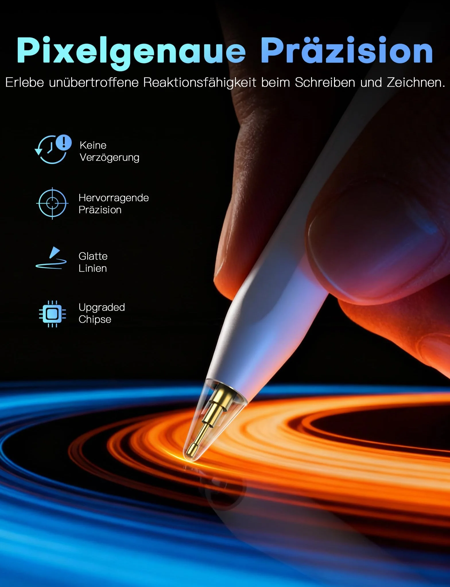 MEKO Rysik do iPada 2018–2025 z Szybszym Ładowaniem, Odrzucaniem Dłoni, Czułością na Nachylenie, Kompatybilny z iPad 6-10, Pro M4, 13"/11"/12.9", Mini 5-7, Air M2/M3, 3/4/5 (Biały)