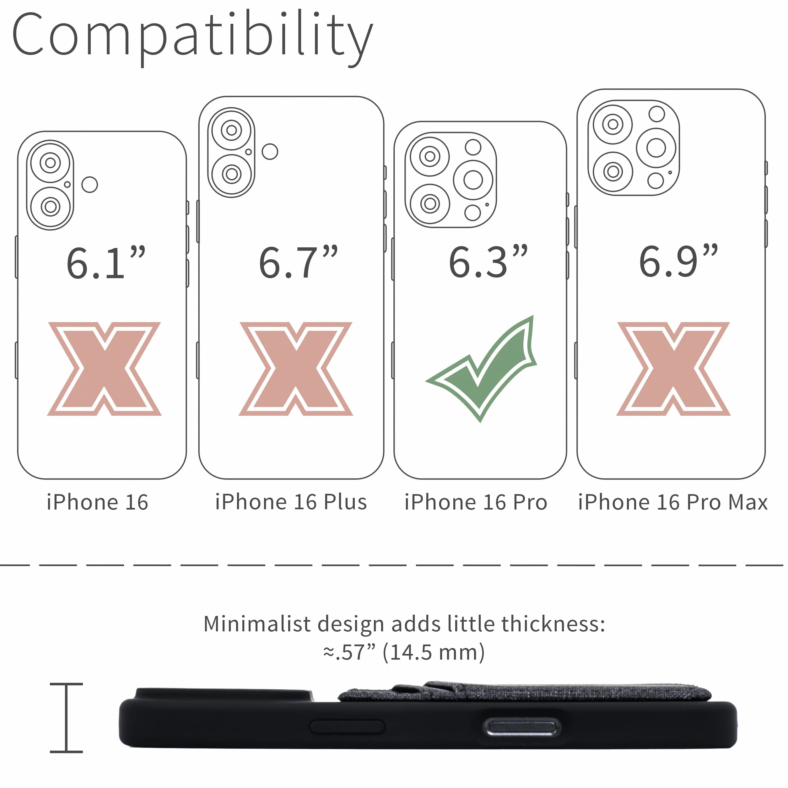 Dockem Etui iPhone 16 Pro Silikonowe z Magnetycznym Montażem i Portfelem 2 Kieszenie Czarny