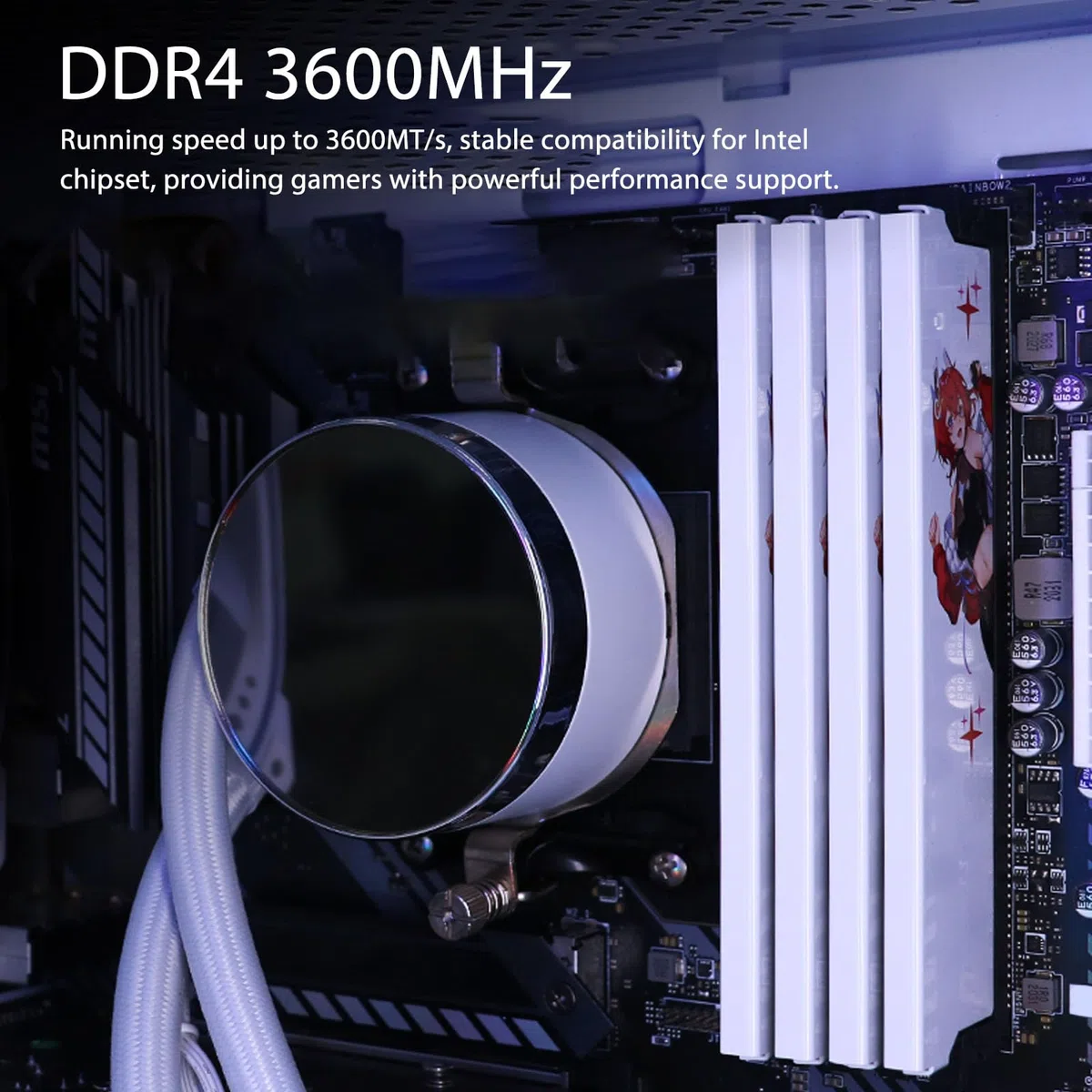 DDR4 RAM Stabilna wydajność Moduł Pamięci o Bardzo Niskim Taktowaniu do Komputerów Stacjonarnych do Gier, 2 Sztuki (16 GB (2x8 GB))