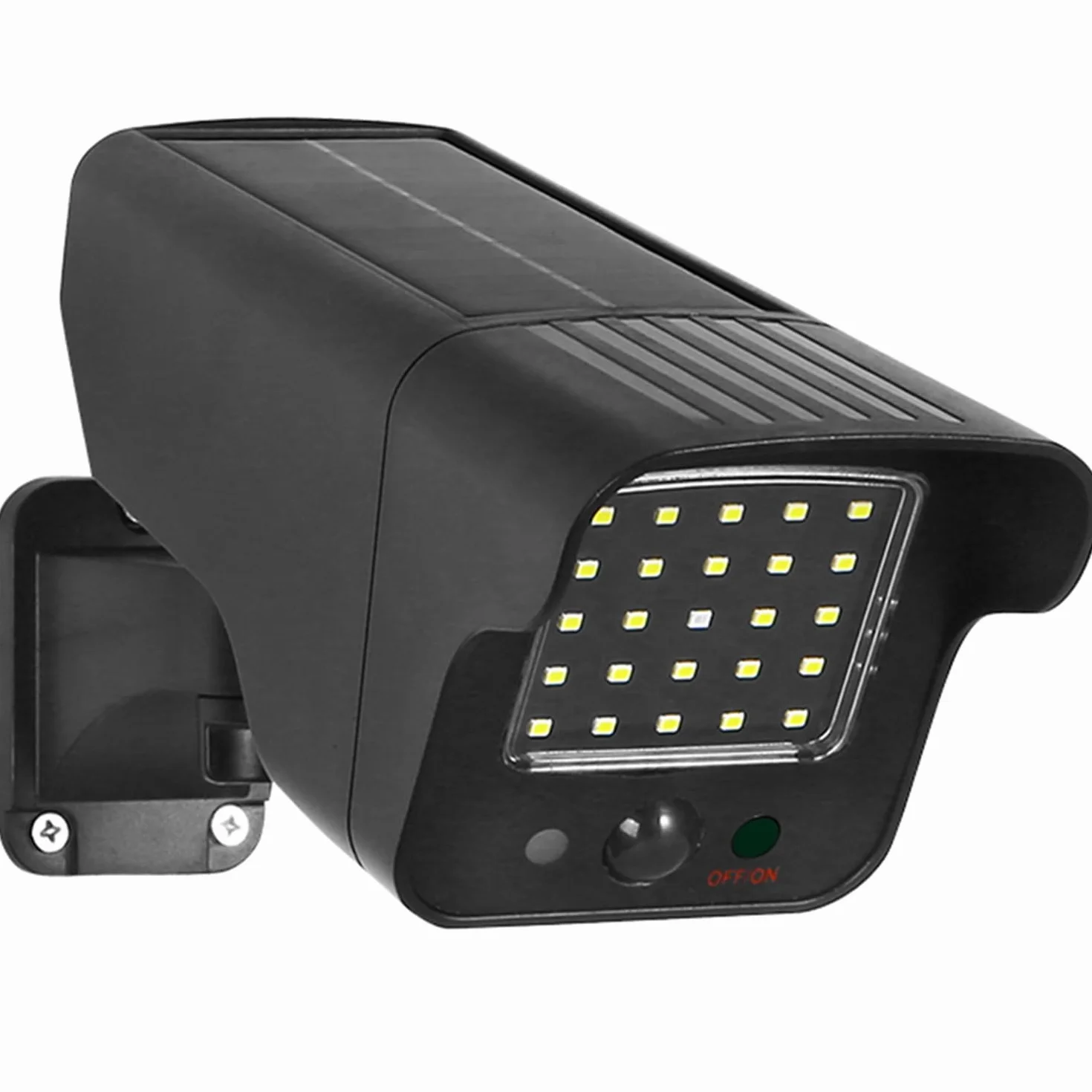 Maclean Atrapa Kamery SOL1803S Solarna Migająca Dioda LED Czujnik Ruchu Oświetlenie LED Naklejka w Zestawie