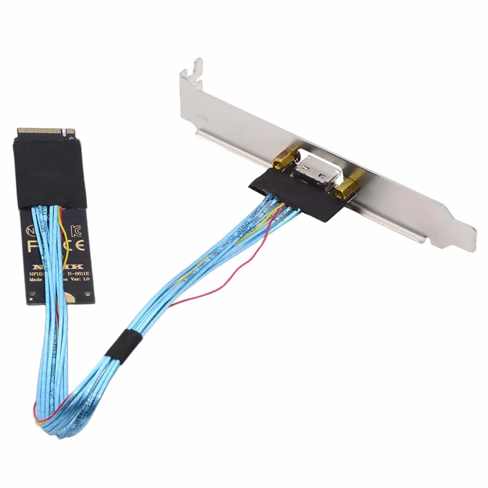 Kabel PCI-E 4.0 M.2 M-Key do Oculink SFF-8612 SFF-8611 30 cm do NVMe U.2 SSD eGPU