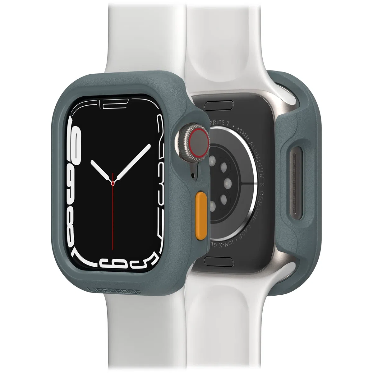 LifeProof etui na zegarek Apple Watch Series 8/7 41mm, Odporny na upadki, futerał ochronny do zegarka Apple Watch, chroni wyświetlacz i krawędzie, Wykonane z Odnawialnego Plastiku, Szare