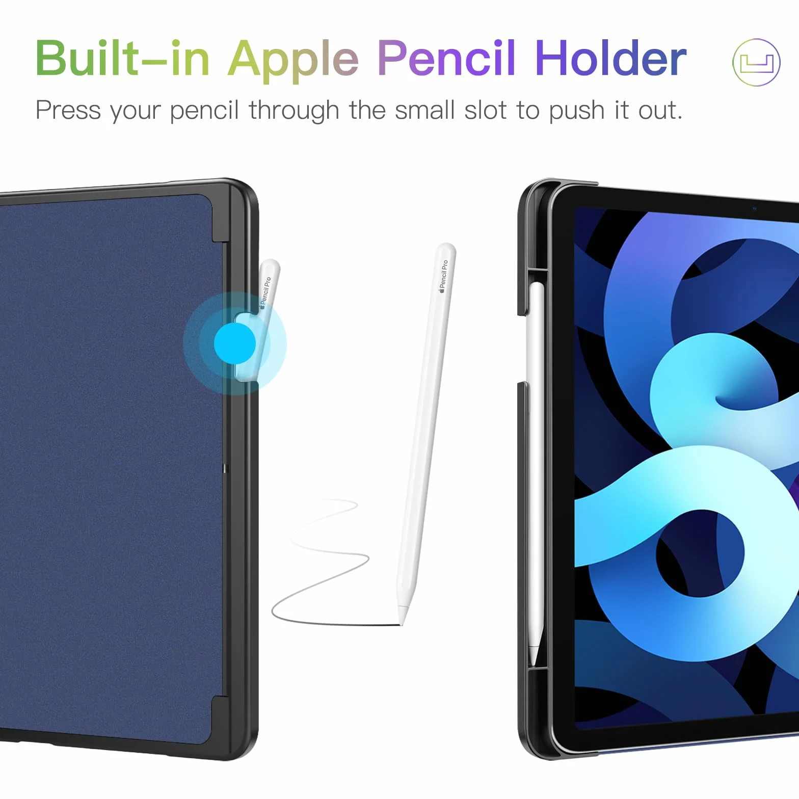 Fintie Etui ochronne iPad Air 11 cali M2 (2024) / 5. generacji (2022) / 4. generacji 10,9 cala Folio Stand Case Cover hibiskus