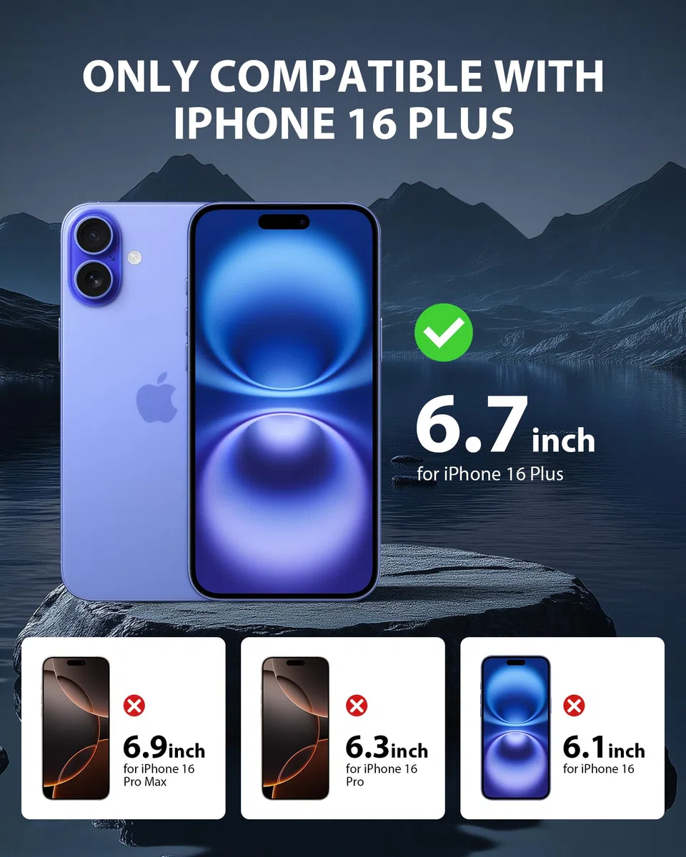 GIGIKISS 2-pak dla iPhone'a 16 Plus/iPhone 15 Plus matowa osłona ekranu 17.0 cm, antyrefleksyjna osłona ekranu ze szkła hartowanego, łatwa instalacja
