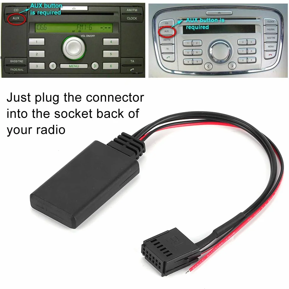 Samochodowy Moduł Bluetooth Kabel AUX-IN Bezprzewodowy Adapter o Pasuje do Focus/Mondeo/ 6000 CD