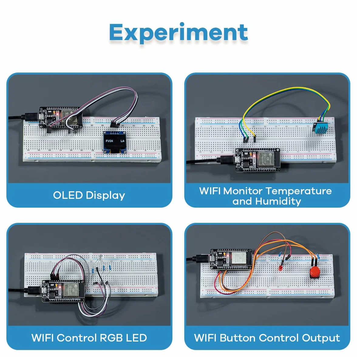 LAFVIN Basic Starter Kit for ESP32 ESP-32S WiFi IoT Development Board Arduino IDE