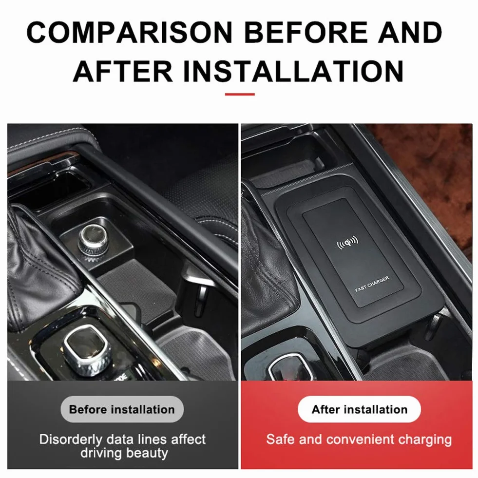 Bezprzewodowa ładowarka samochodowa 15 W, do S60 / V60 / XC60 / S90 / V90 / XC90