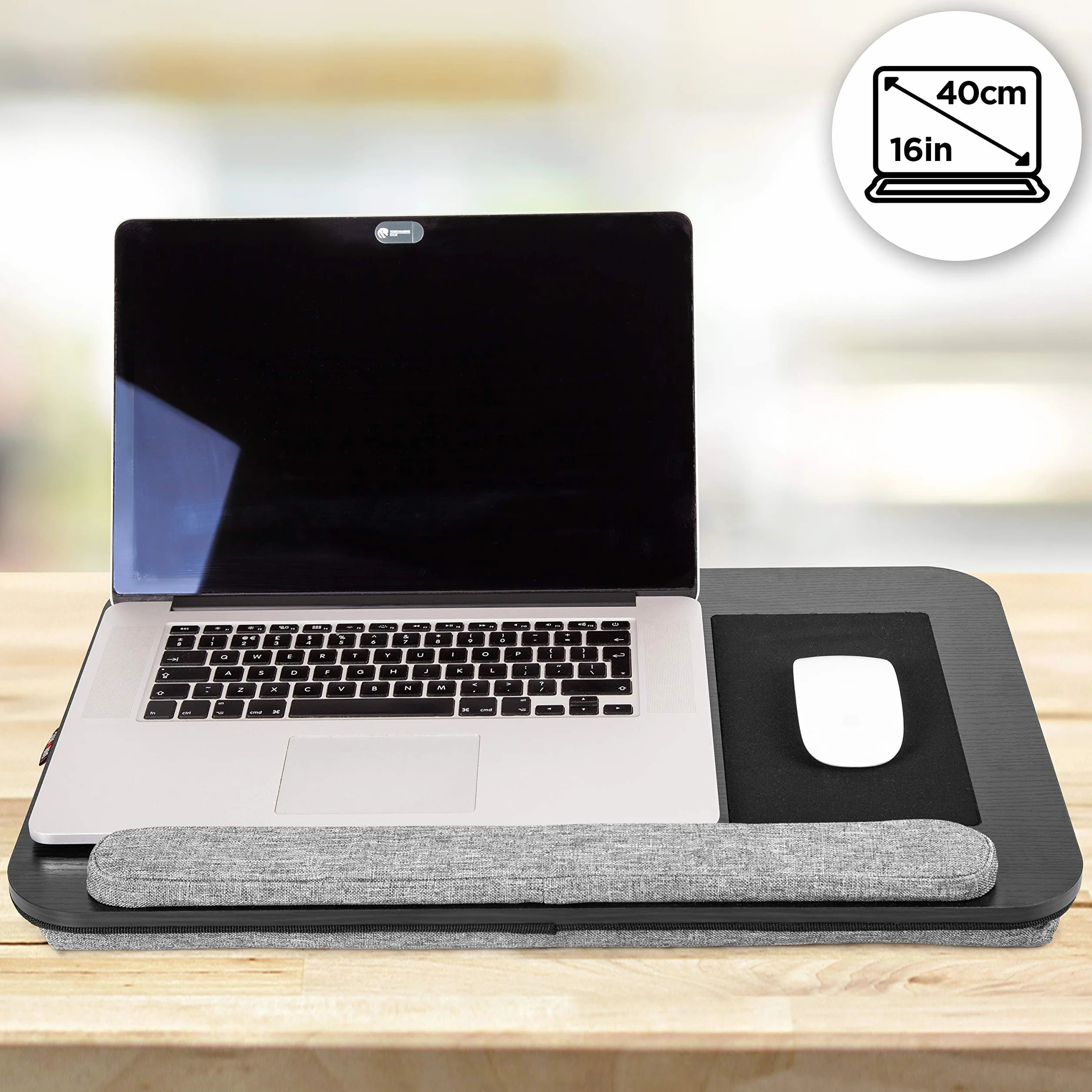 Duronic DML433 Podkładka pod laptopa z poduszką na kolana, podkładka pod myszkę, podstawka pod nadgarstek, mobilny stolik pod laptopa