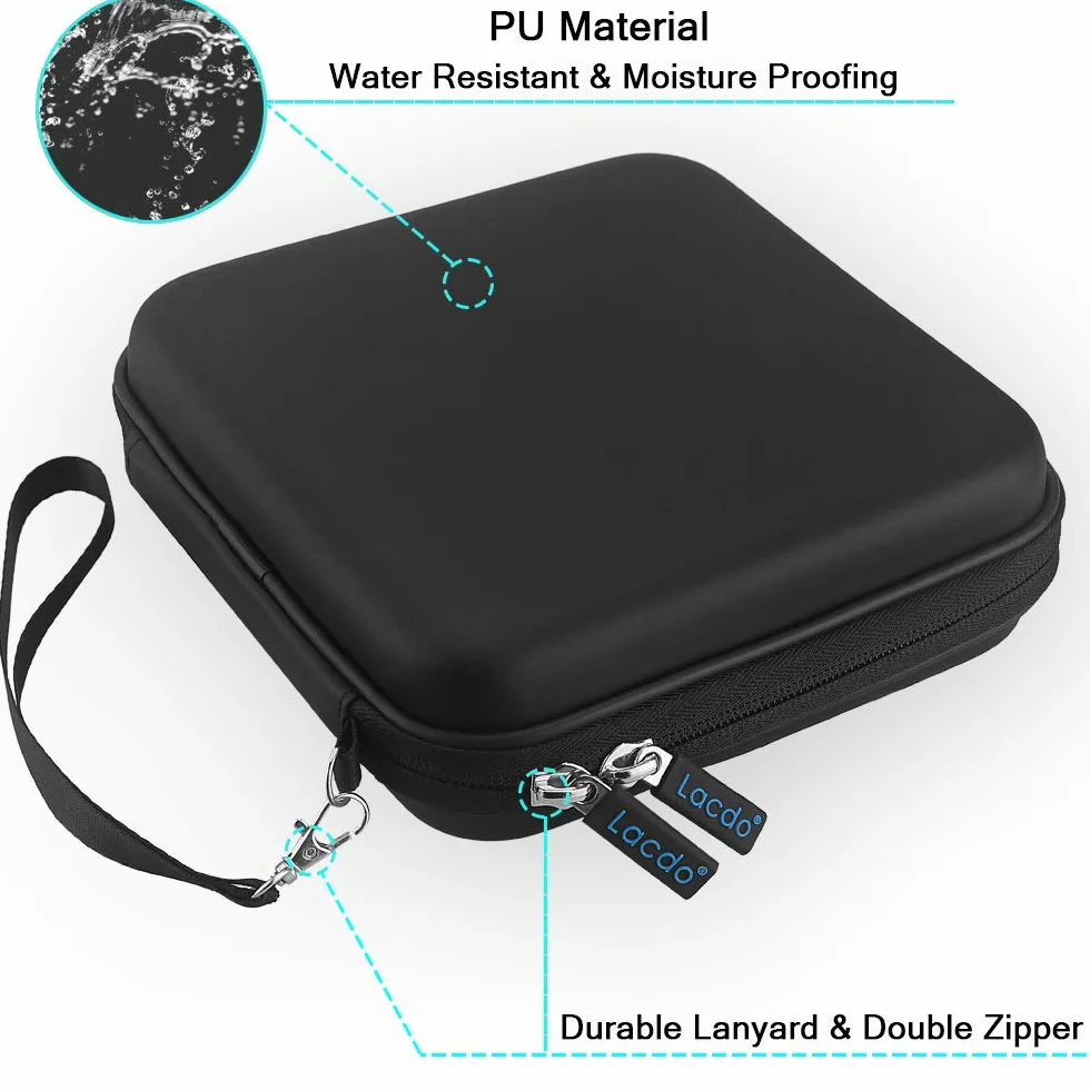 Lacdo Etui ochronne na zewnętrzny dysk CD DVD USB do Apple SuperDrive HP F6V97AA#ABB Asus U9M U7M Dell DW316 LG GP57ES40 Czarna