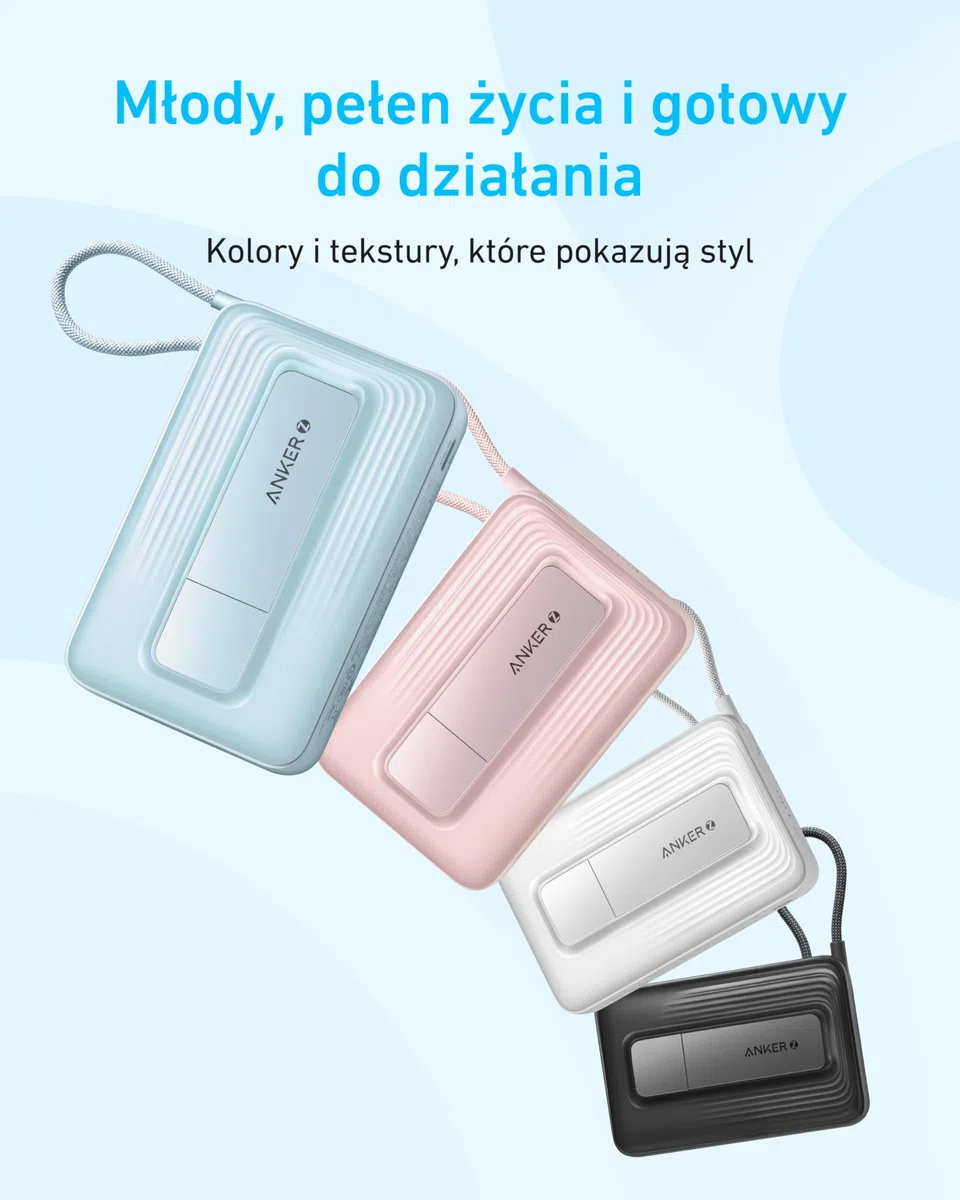 Anker Zolo Magnetic Power Bank, 10,000 mAh Wireless Portable Charger with 30W Max. Fast Charging, with Built-in USB-C Cable and Adjustable Stand, for iPhone 16/15 Series, AirPods and More