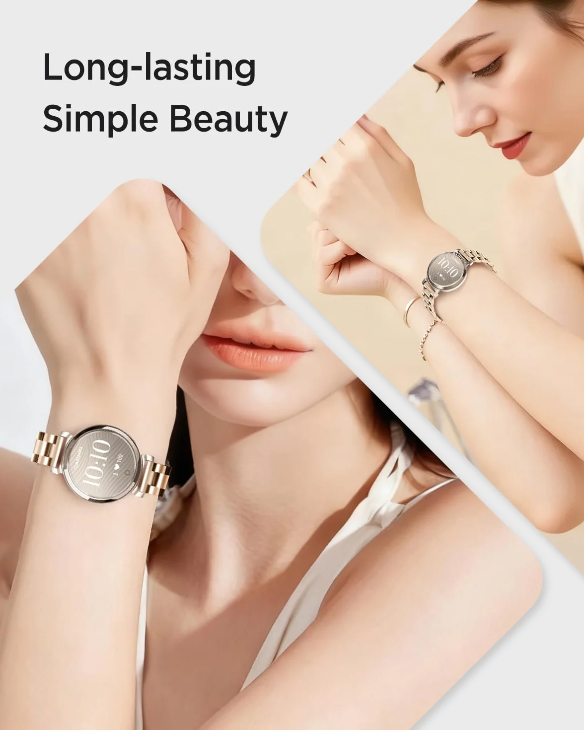 Miimall Metalowy pasek do zegarka Garmin Lily 2 Active/Lily 2 ze stali nierdzewnej, wodoodporny