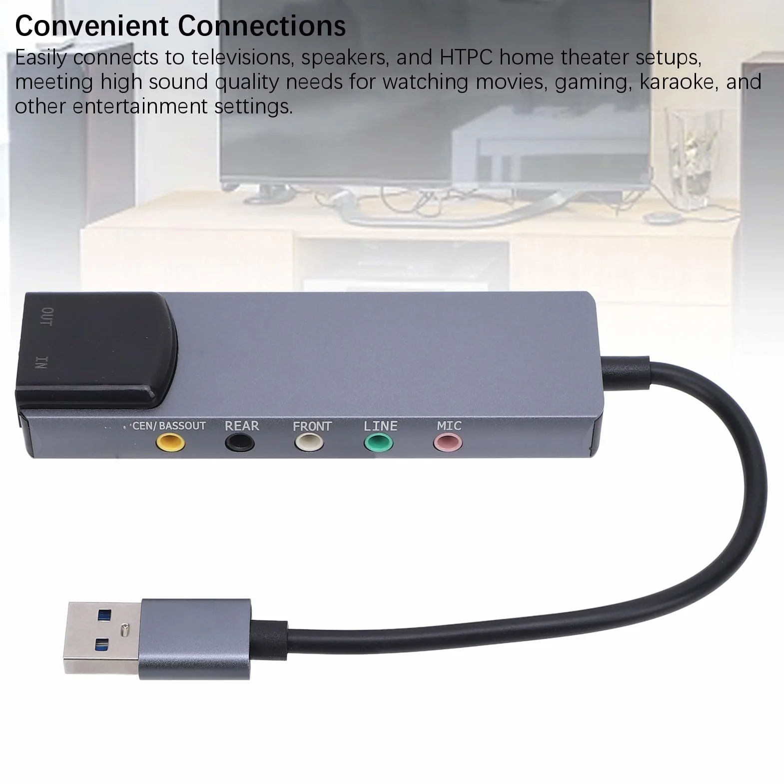 Zewnętrzne Miksowanie Kart Dźwiękowych Stereo, 5.1 7.1 Kanałowa Adapter Audio USB, Karta Dźwiękowa z redukcją Szumu do Komputera na Laptopie na PC 98 ME 2000 X P 7 8