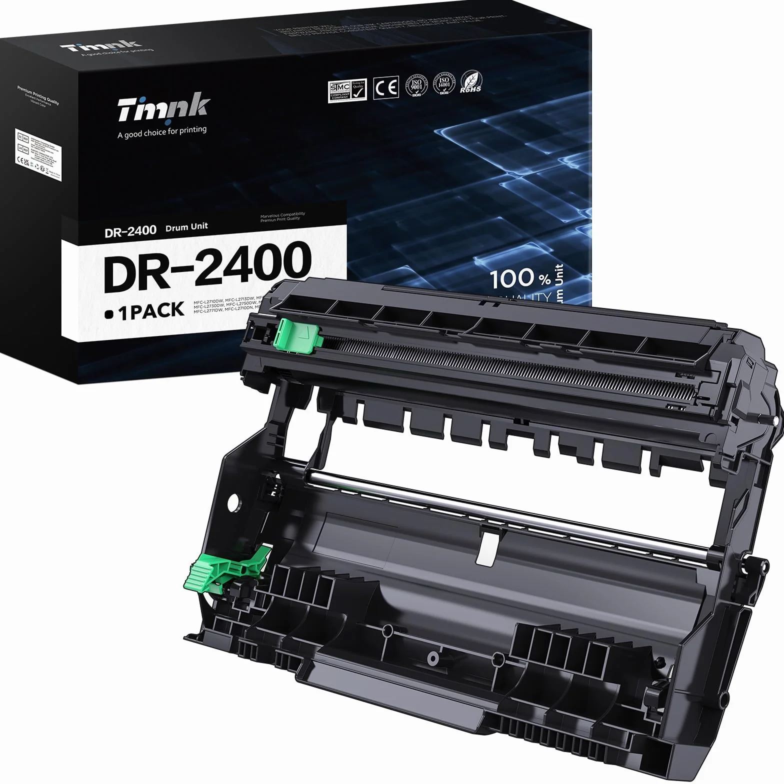 DR2400 Kompatybilny bęben DR-2400 do Brother TN-2420, kompatybilny z Brother MFC-L2710DN MFC-L2730DW MFC-L2750D HL-L2310D HL-L2350DN HL-L2370DN HL-L2375DW DCP-L2510D DCP-L255 30DW