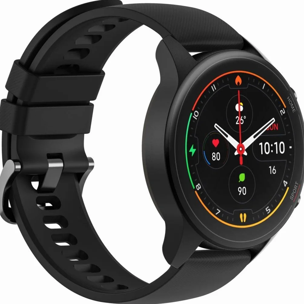 Xiaomi Mi Watch Smartwatch (wyświetlacz AMOLED-HD 1,39", pomiar i monitorowanie zawartości tlenu we krwi, tętno, poziom stresu, cykl snu; GPS; 17 trybów sportowych; 5 ATM; 16 dni pracy baterii)