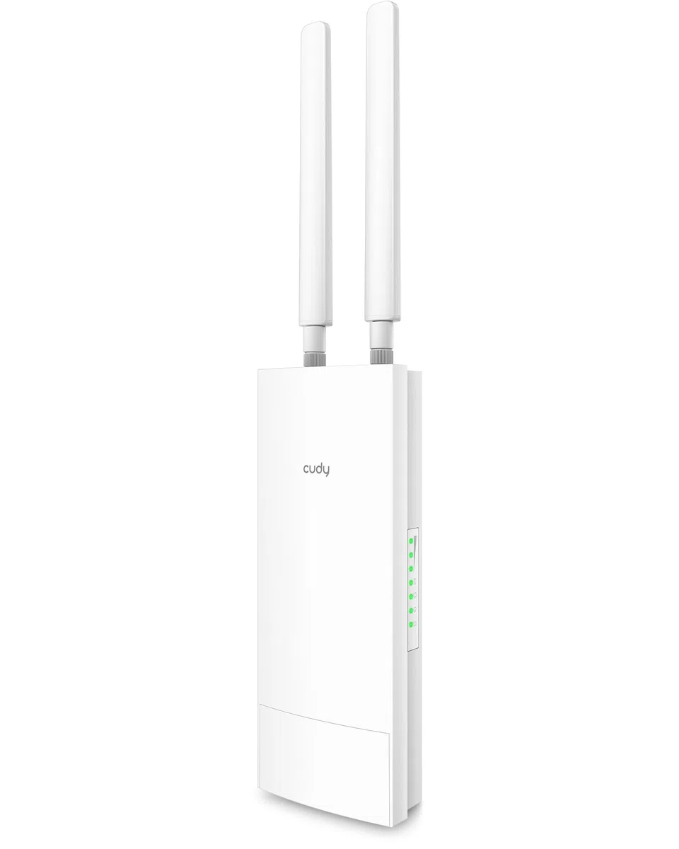 Cudy Zewnętrzny router Wi-Fi bezprzewodowy z modemem 4G (2.4 GHz, Cat 4, 300 Mbps, karta SIM, ultraszybki, RJ45, Ethernet, 1x WAN/LAN, wodoodporny) biały