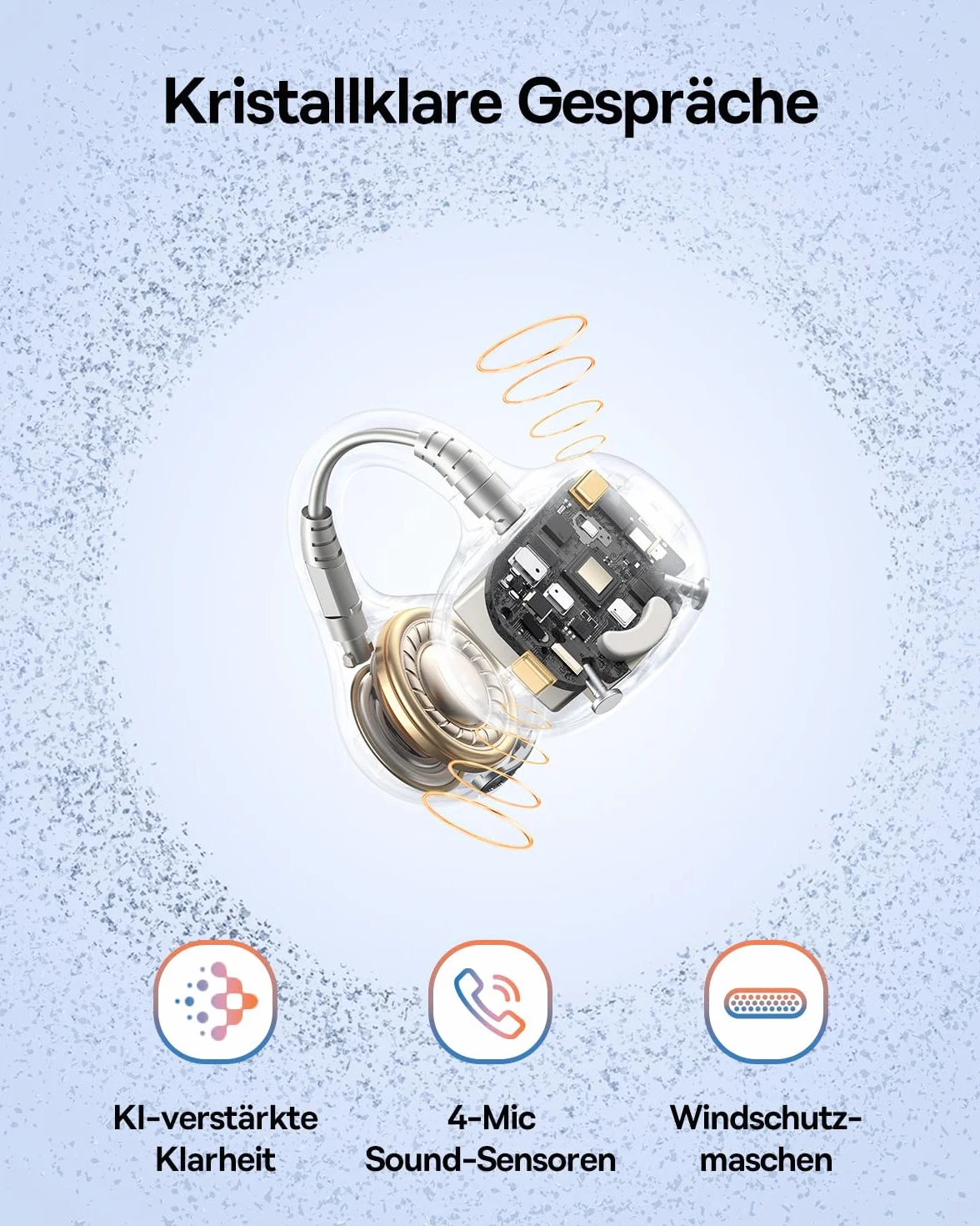Baseus BC1 Open Ear słuchawki Bluetooth 6.0 IP55 38H biały