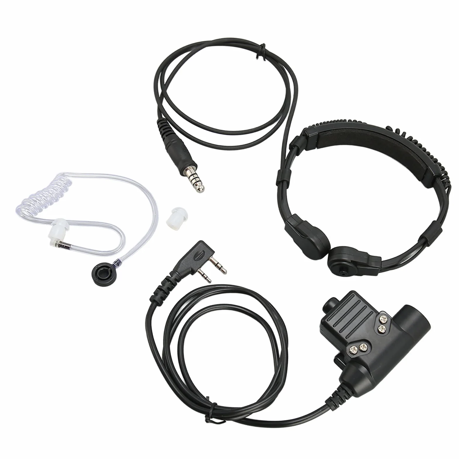 Mikrofon Gardłowy Słuchawka Walkie Talkie U94 PTT Taktyczny Zestaw Słuchawkowy do UV 5R BF 888S BF F8HP