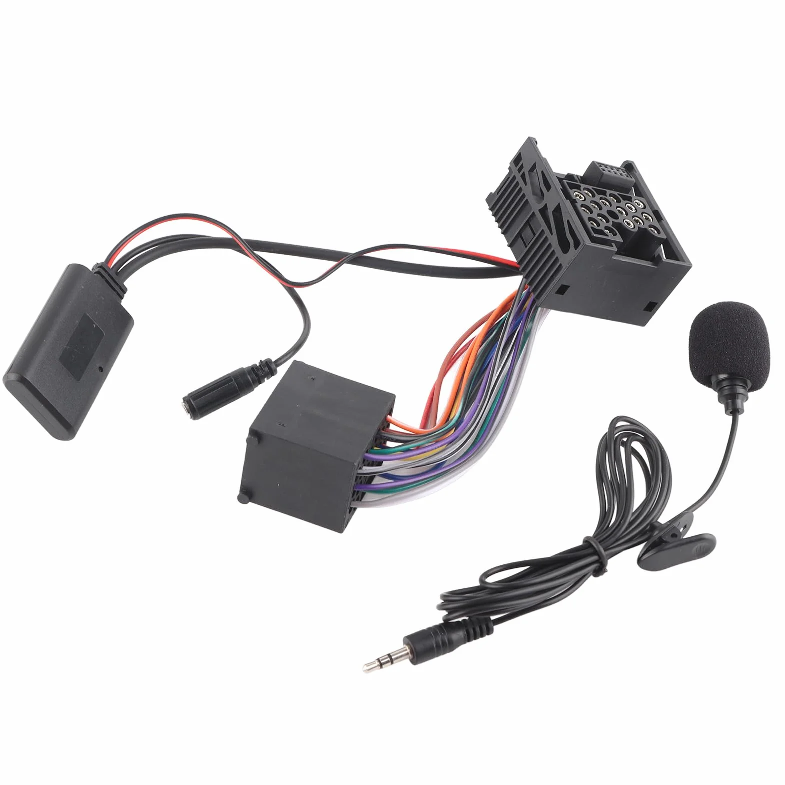 Samochodowy Odbiornik Modułu Bluetooth, Samochodowy 10-pinowy Adapter Modułu Bluetooth Zamiennik Kabla AUX-in dla E46 320 325 323 328 330 M3 Serii 3 z Mikrofonem