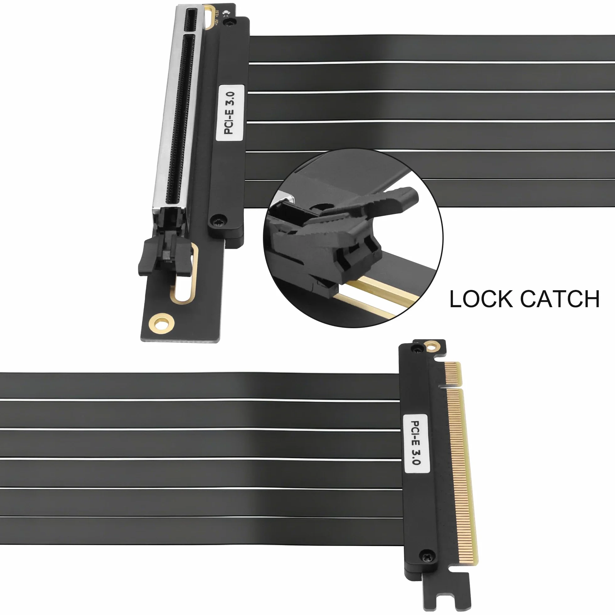 XMSJSIY PCI-E 3.0 16x Riser Kabel Przedłużacz karty ekranowej ekranizowana karta wysokoprędkowa montaż pionowy PCIe 3.0 16x złącze do gniazda pod kątem 90 stopni karta graficzna Wsparcie RTX3060