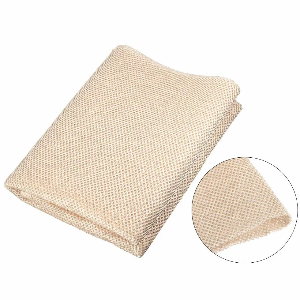Siatka głośnika tkanina do grilla (bez taśmy trzcinowej) tkanina stereo pyłoszczelna tkanina audio 50 cm x 140 cm beżowy