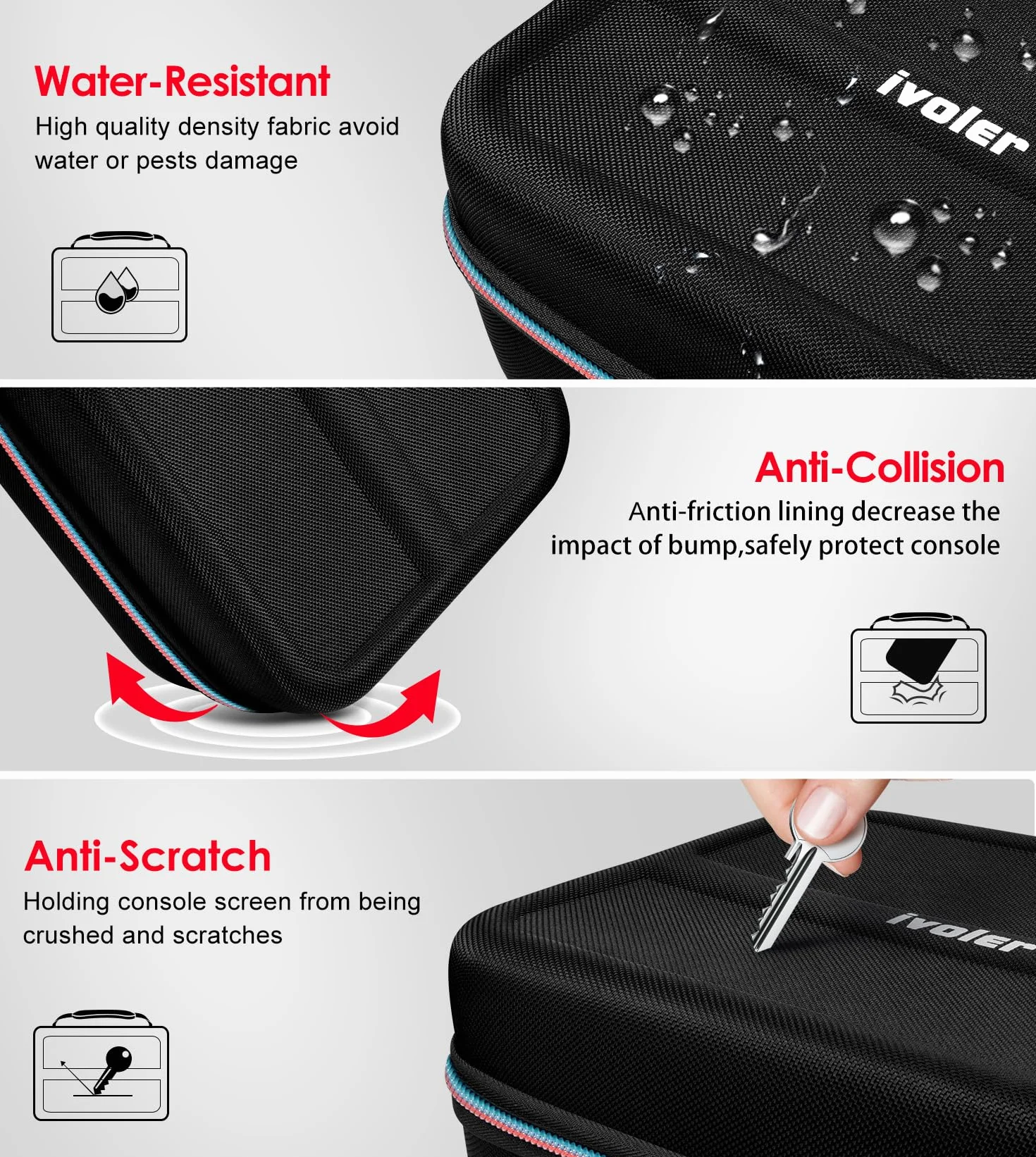 Ivoler torba Kompatybilna z Nintendo Switch 2 Model 2025, Deluxe Twarda torba na przenoszenie, ochronna, przenośna osłona, etui ochronne na konsolę Switch 2, i inne akcesoria