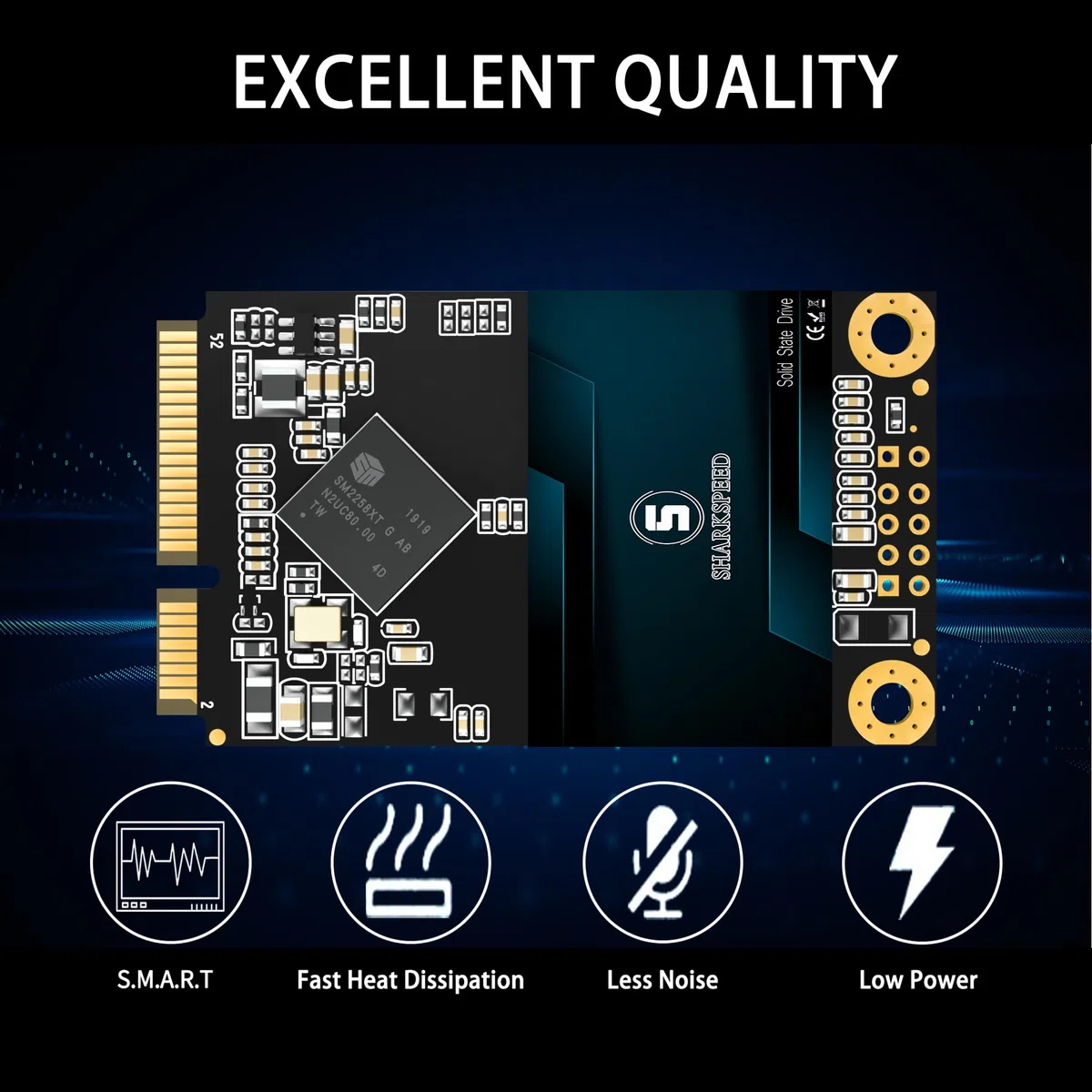 Dysk SSD mSATA 64 GB, 10 szt., TLC 3D NAND SATA 3 (6 GB/s), wewnętrzny dysk półprzewodnikowy do laptopa, komputera stacjonarnego/komputera PC