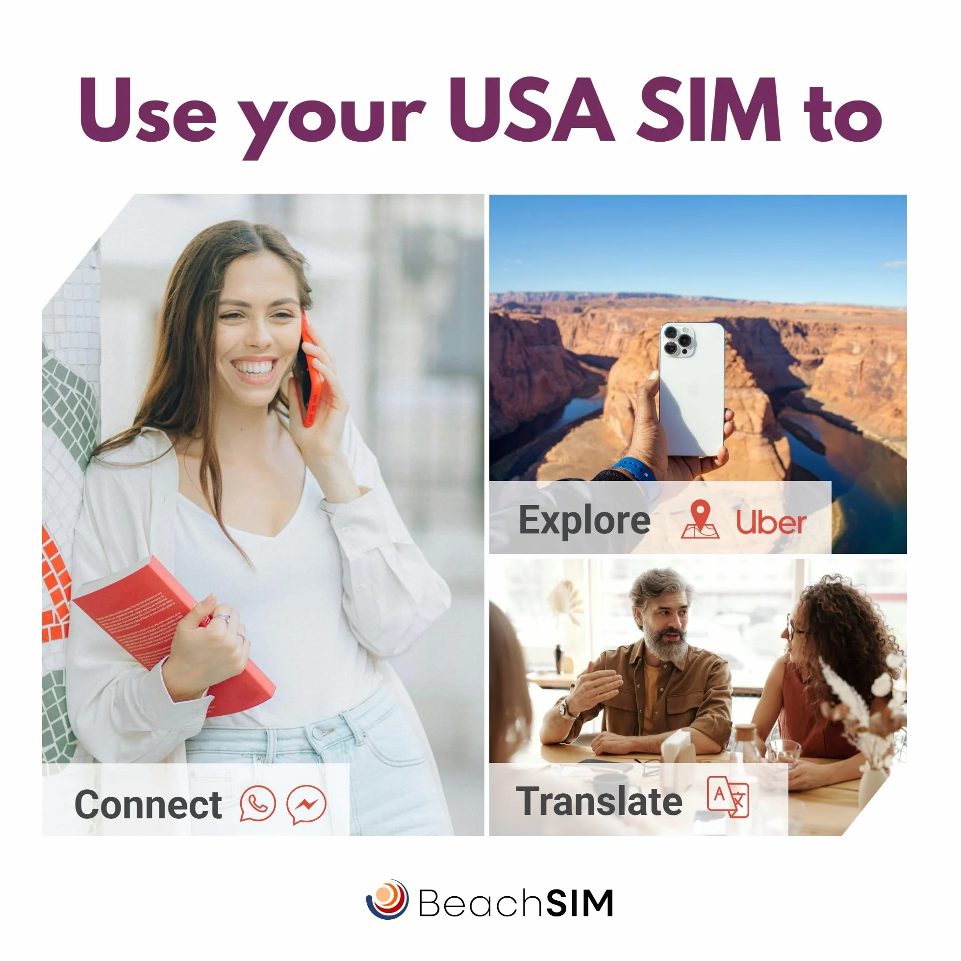 Karta SIM USA na 30 dni. 5GB danych przy prędkościach 4G/5G. Karta SIM tylko do transmisji danych. Szybka aktywacja. Łatwe doładowanie. Działa na urządzeniach z systemem iOS i Android.