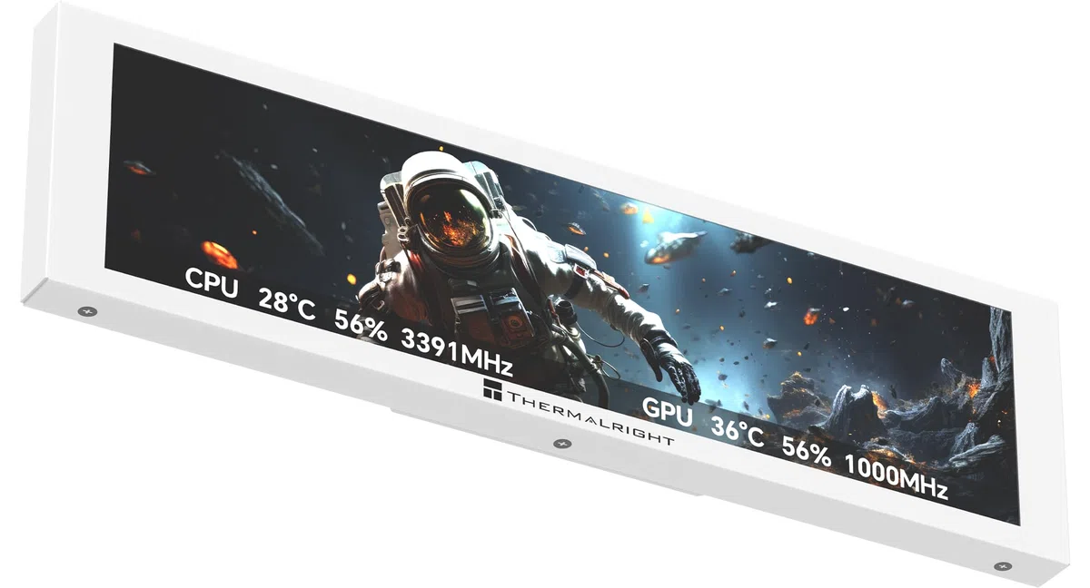 Thermalright Trofeo Vision LCD AIO Wyświetlacz 9.16” PC Monitor, Ekran USB Type-C do Monitorowania Sprzętu w Czasie Rzeczywistym, z Predefiniowanymi Tematami dla Gamingowej Obudowy PC/Chłodzenia