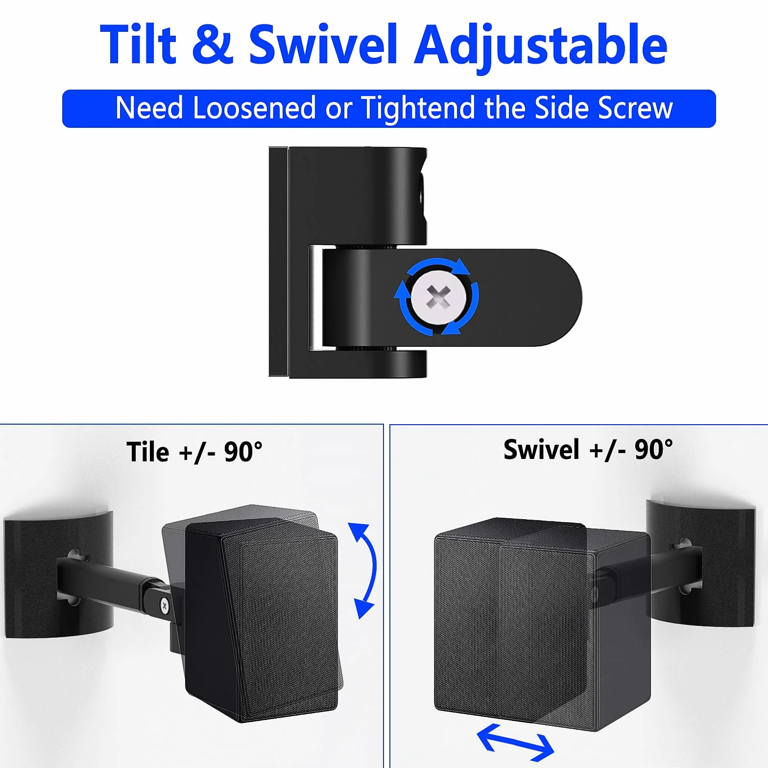 Samsung 9500S Speaker Wall Mount Bracket - Tilt and Swivel Adjustable for SWA-9500S/ZA