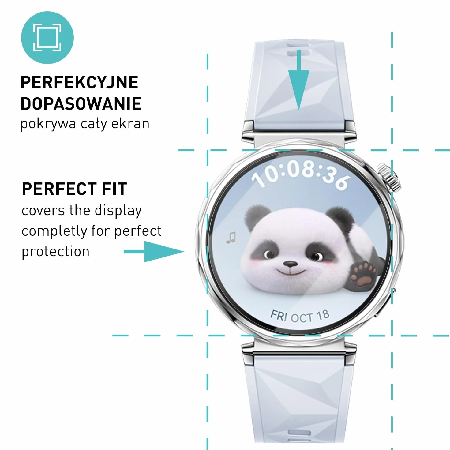smartect Szkło Hartowane [3 Sztuki, Clear] dla Huawei Watch GT5 41 mm, Szklana Ochrona Ekranu 9H, Ochraniacz Ekranu bez Pęcherzyków, Bez Odcisków palców