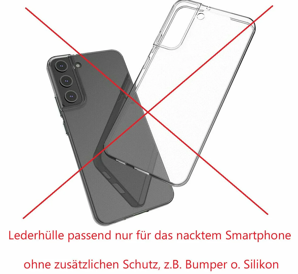 Suncase Skórzany pokrowiec Slim-Edition do Motorola Moto Edge 30 Pro czarny z magnetycznym zamknięciem