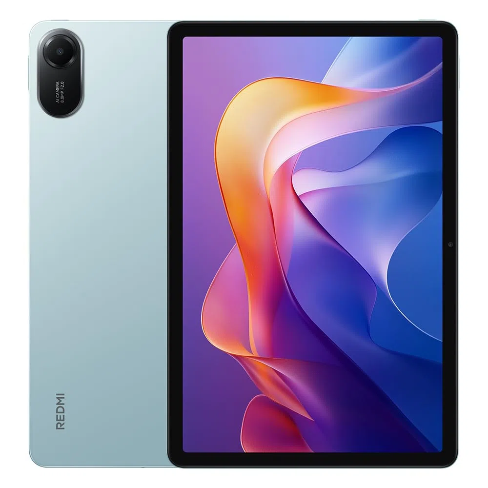 XIAOMI Redmi Pad 2 Tablet 6 + 128 GB Masywne 9000 mAh (typ) bateria Quad Speakers do zaawansowanego dźwięku Helio G100-Ultra, wersja WiFi, ładowanie w zestawie (cyjan)