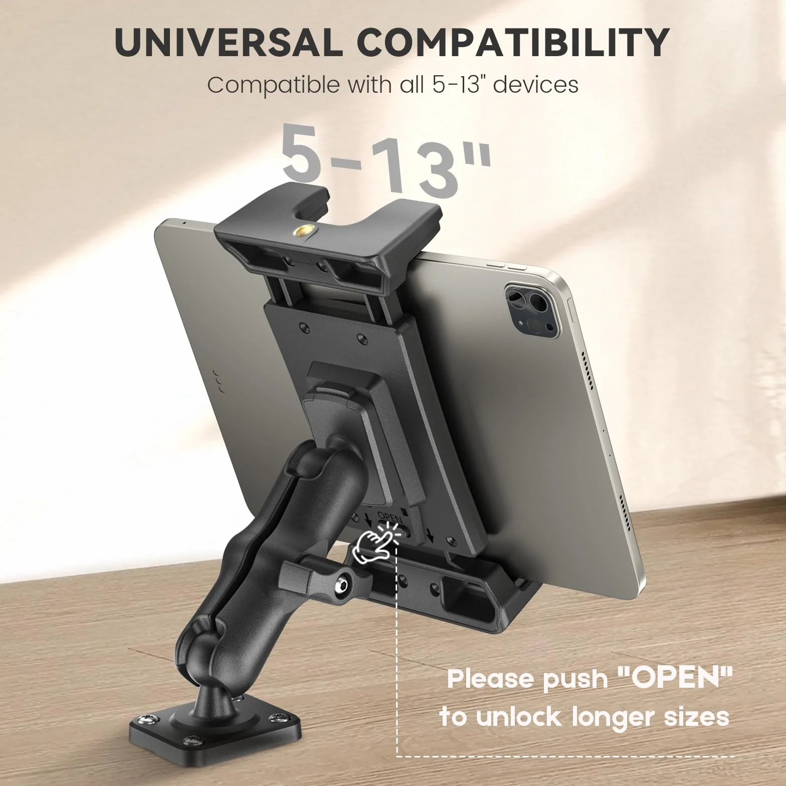 OHLPRO Uchwyt Samochodowy do Tabletu 5"-13" Kompatybilny z Samsung Tab Wytrzymała Podstawa