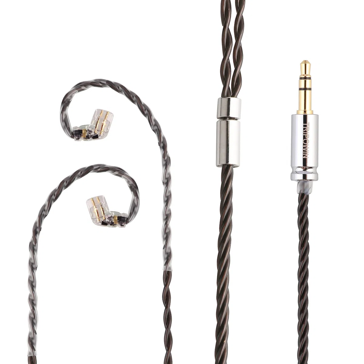 Linsoul Tripowin Mirage Kabel IEM, 30AWG OCC 4N HiFi IEM, ulepszony kabel zamienny, z gniazdem audio 3,5 mm do monitora dousznego, audiofilskiego muzyka (wpuszczany 2-pinowy)