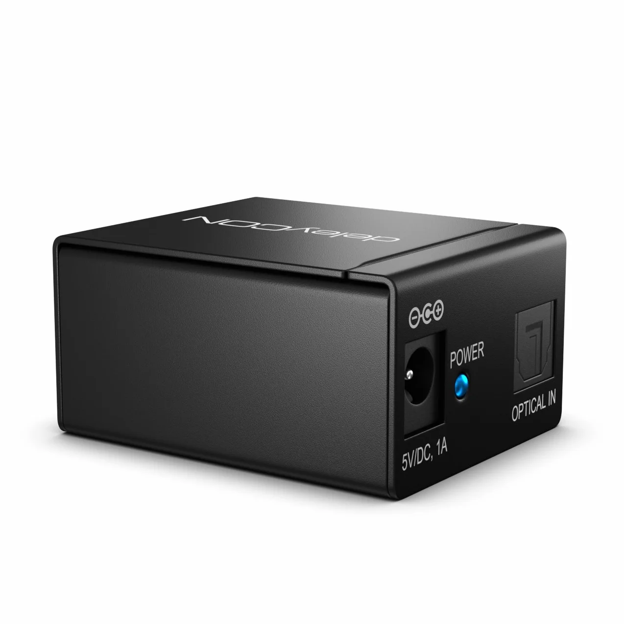 deleyCON Rozdzielacz Toslink 2-portowy cyfrowy rozdzielacz audio do optycznego kabla audio Toslink S/PDIF 1x wejście 2x wyjście do telewizora system hi-fi soundbar słuchawki