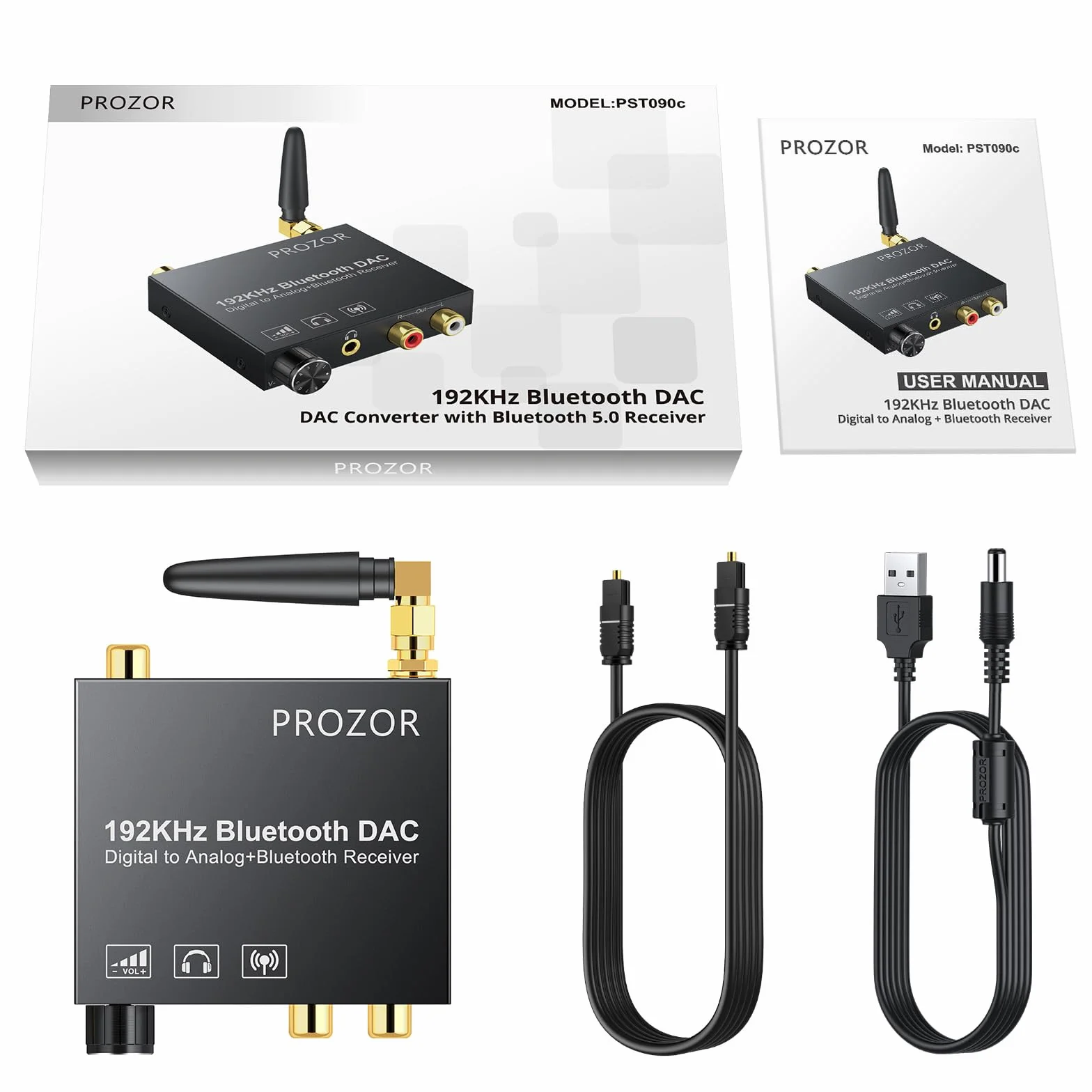 Odbiornik Bluetooth DAC Prozor optyczny adapter audio Bluetooth do zestawu stereo