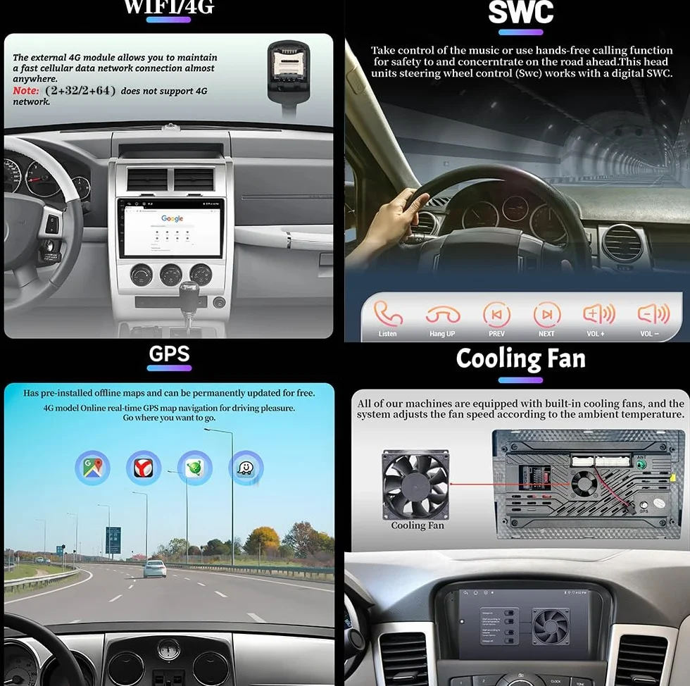 Radio samochodowe Android 15 2 DIN z 9-calowym ekranem dotykowym do samochodu Citroen C3 DS3 2010-2016 z kamerą cofania/Carplay/BT/FM/GPS/USB/4G WIFI/sterowaniem z kierownicy/audio samochodo