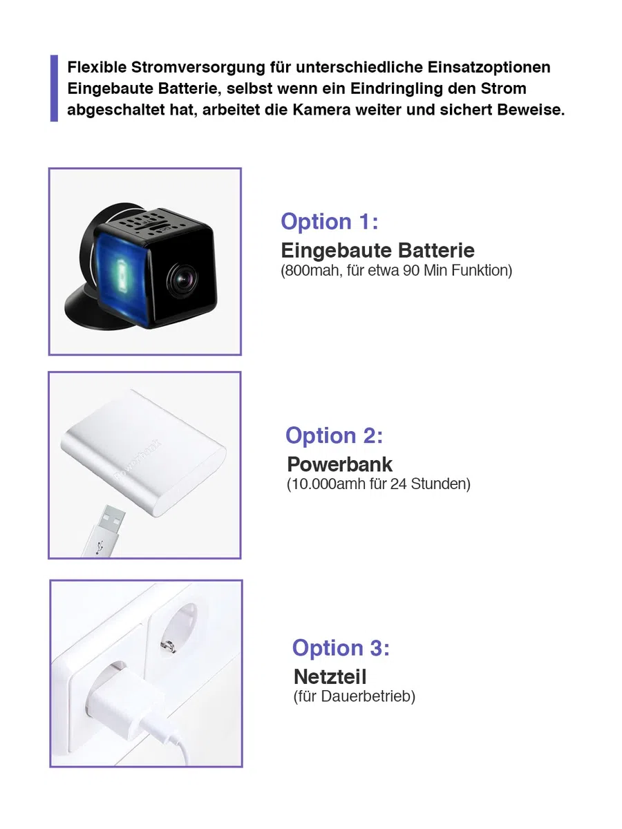 HiKam Mini kamera WLAN 4K HD, WiFi, mini kamera do nadzoru, transmisja na żywo, aplikacja na telefon komórkowy, niania elektroniczna, kamera do monitoringu zwierząt domowych, kamera do monitoringu