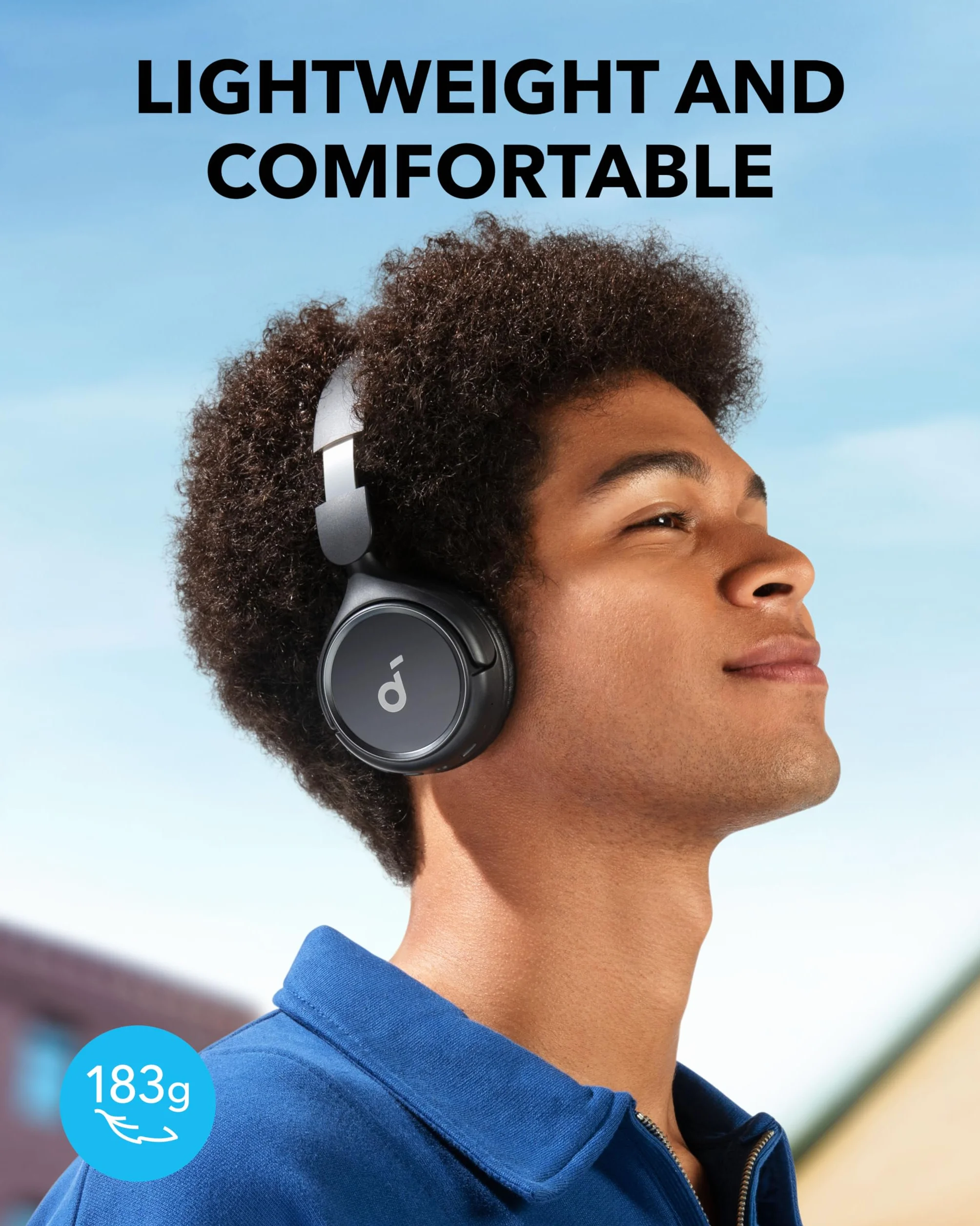 soundcore H30i(odnowiona) Bezprzewodowe słuchawki nauszne z możliwością złożenia z czystym basem, czas odtwarzania 70 h, Bluetooth 5.3, lekkie i wygodne, łączność z aplikacją, połączenie wielopunktowe