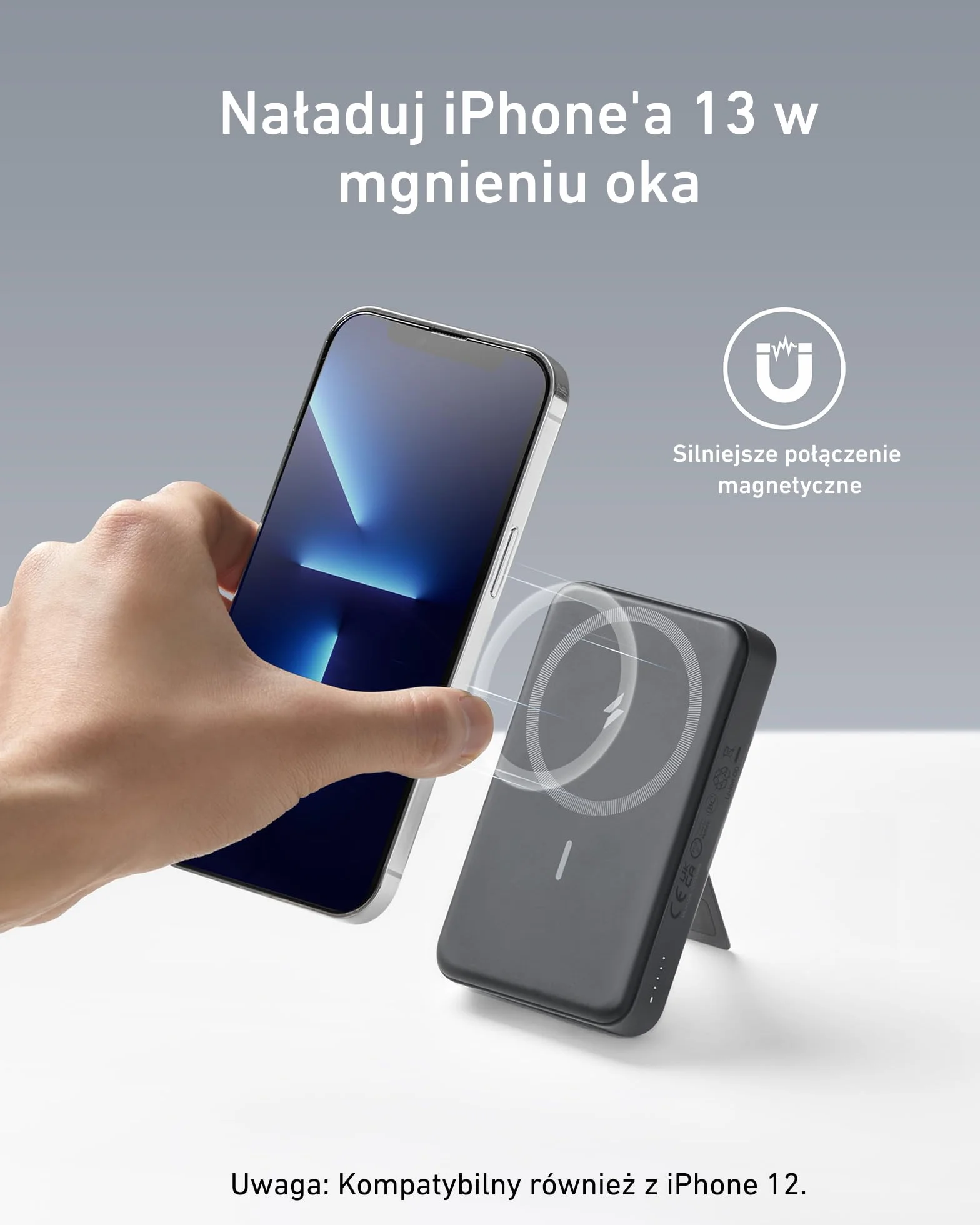 Anker 633 Magnetic Battery, 10 000 mAh, składany, magnetyczny powerbank, kompatybilny tylko z iPhone 16/15 Pro / 15 Pro Max / 14/14 pro