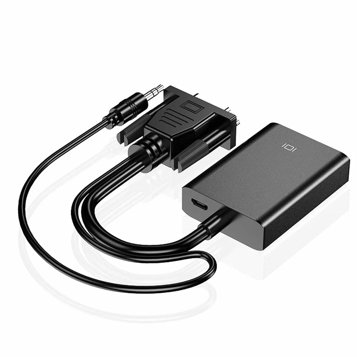 Konwerter VGA na HDMI 1080P 60 Hz z kablem audio i zasilaczem