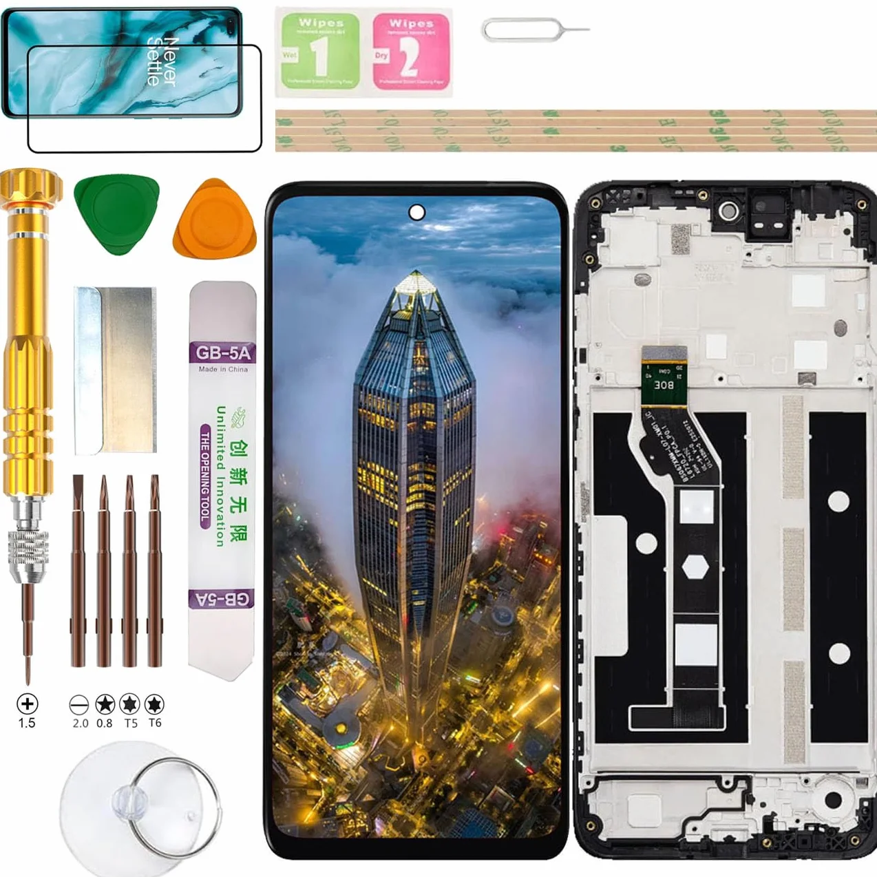 Zespół wyświetlacza LCD do Motorola Moto E15 XT2523-6, zestaw do wymiany ekranu MC43E