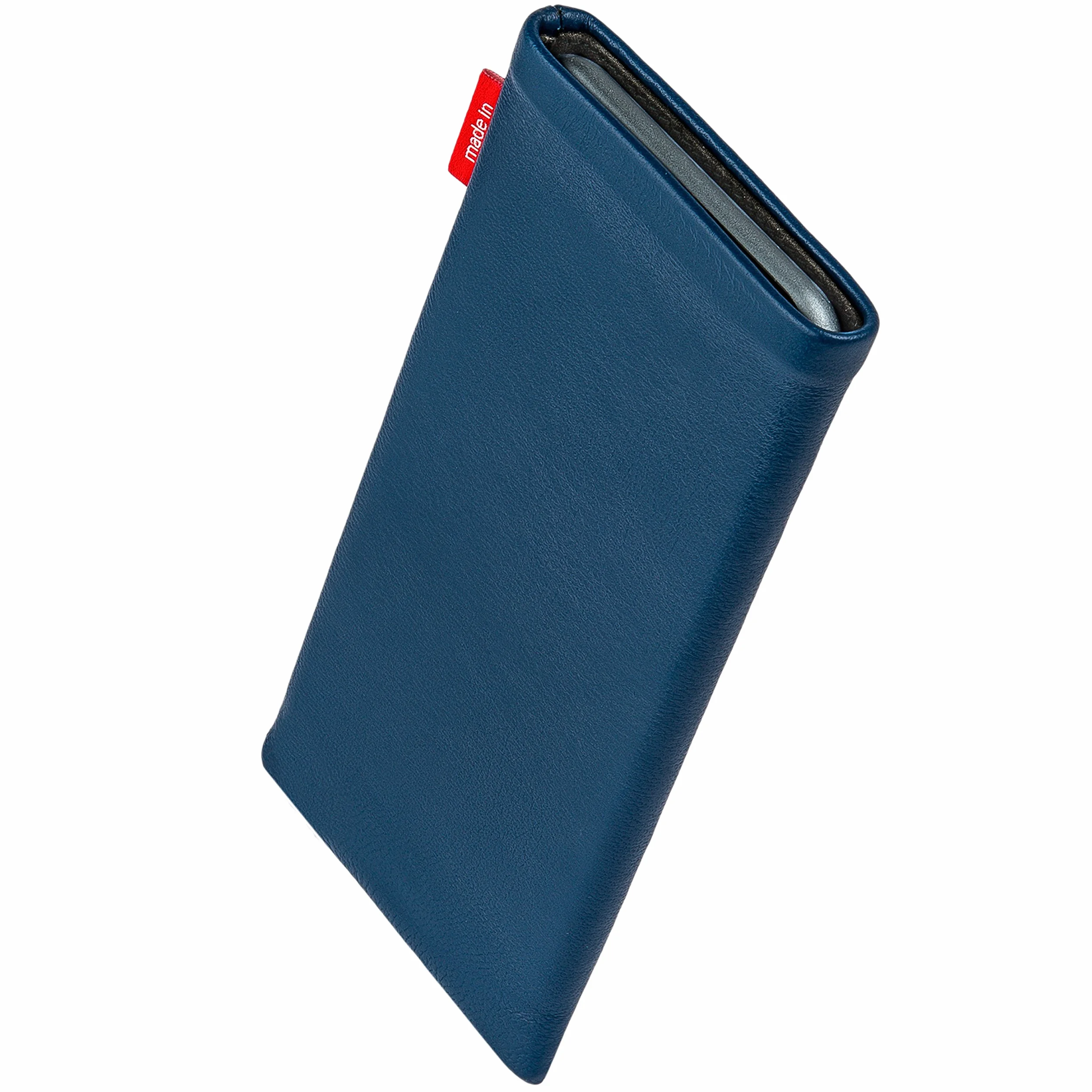 fitBAG Beat Blue niestandardowy dopasowany rękaw do Samsung Galaxy Z Fold 6 | Wyprodukowano w Niemczech | Etui z delikatnej skóry nappa z podszewką z mikrofibry do czyszczenia wyświetlacza