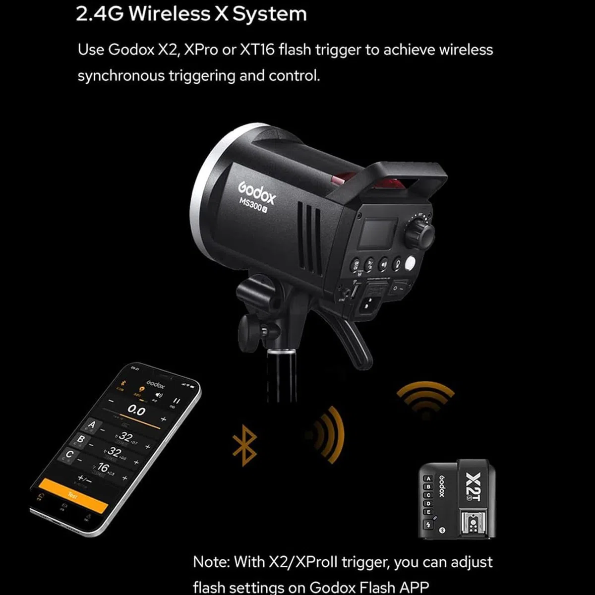 Godox MS300-V Studio lampa błyskowa 300 W z ulepszoną lampą do modelowania LED, bezprzewodowy system X 2,4 G, idealna podstawka Bowens do mody, reklamy i fotografii studyjnej