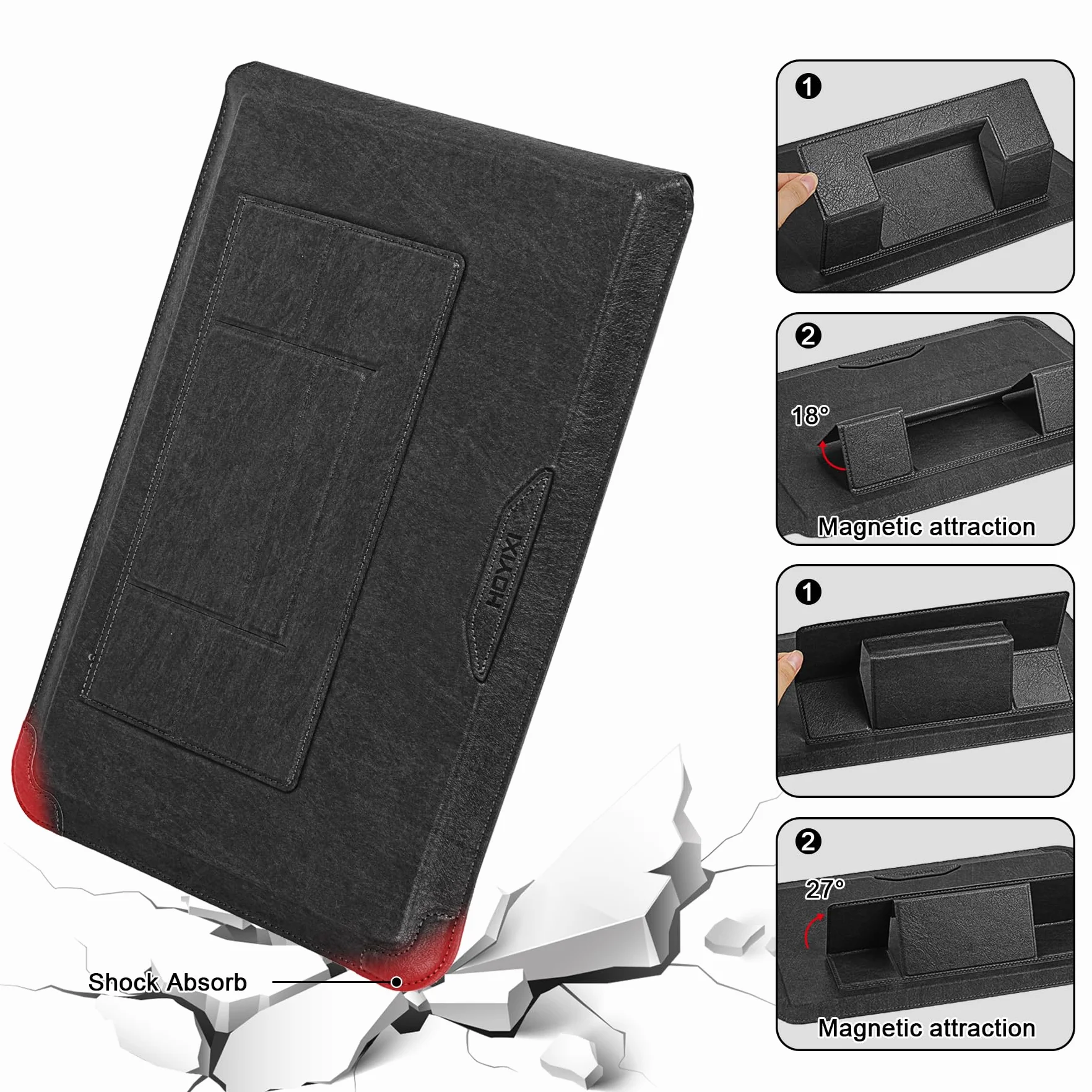HoYiXi Pokrowiec na laptopa 14" z funkcją stojaka do - kompatybilny z Mac Book Pro 14 2021 / ASUS Vivobook 14 / HP Pavilion X360 / IdeaPad 14 / Acer Huawei Matebook 14" , kompatybilny z 13.3-14" PC