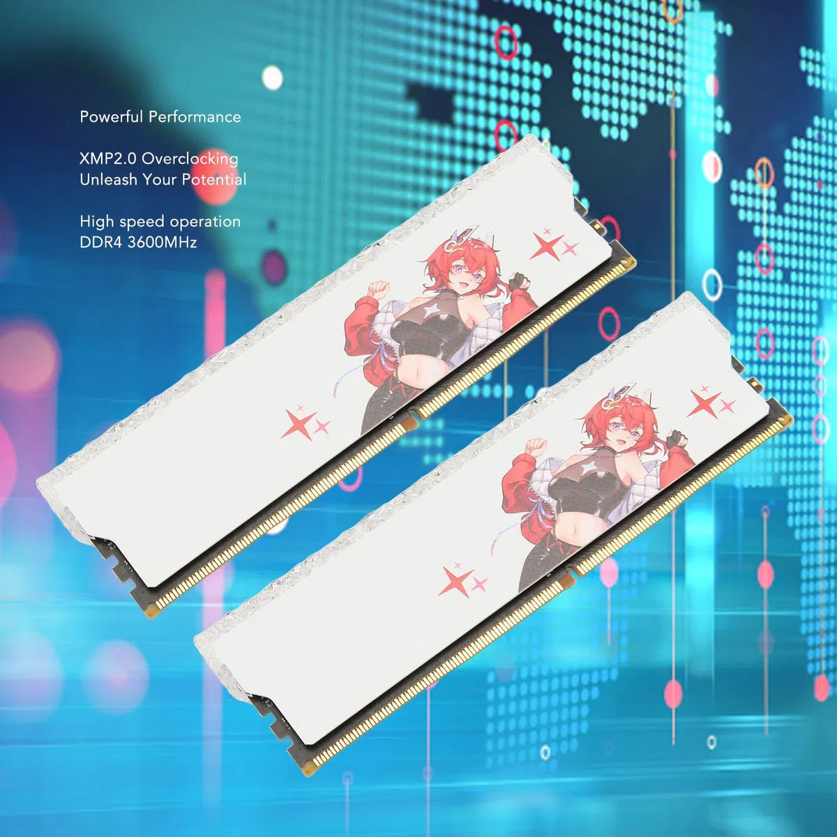 Pamięć Komputera do Gier DDR4 3600 MHz CL16, XMP 2.0 Przetaktowywanie Jednym Kliknięciem, Wysoka prędkość 1,35 V, Aluminiowe Odprowadzanie Ciepła, moduł Pamięci RAM do Komputerów (32 GB